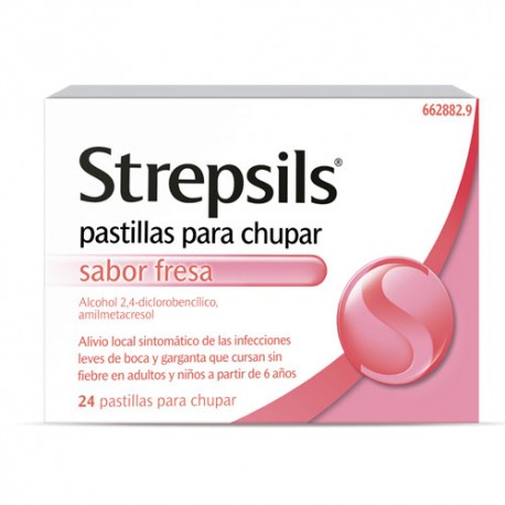 Strepsils Fresa 24 Pastillas